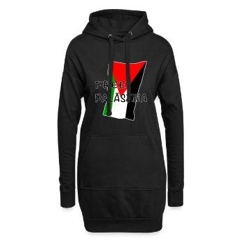 FreiePalästina Flagge Design - Hoodie-Kleid - Schwarz - Vorne