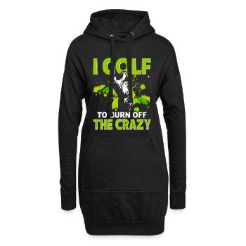 Golf - Hoodie-Kleid - Schwarz - Vorne
