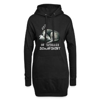 Chemise de nuit officielle Irish Wolfhound - Sweat-shirt à capuche long Femme - noir - Devant