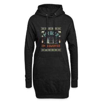My Ugly Xmas Sweater – Lustiges Pixel-Weihnachtsde - Hoodie-Kleid - Schwarz - Vorne