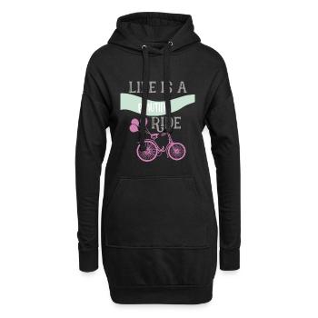 La vie est un magnifique graphique de vélo de sortie - Sweat-shirt à capuche long Femme - noir - Devant