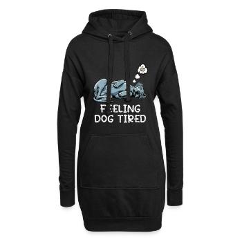 Se sentir fatigué Dogue Allemand Dogue Grand Dogue Chien - Sweat-shirt à capuche long Femme - noir - Devant