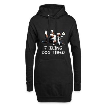 Feeling Dog Tired Appenzeller Sennenhund Senne - Hoodie-Kleid - Schwarz - Vorne