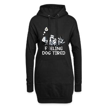 Se sentir fatigué par le chien Dalmatien Propriétaire dalmatien - Sweat-shirt à capuche long Femme - noir - Devant