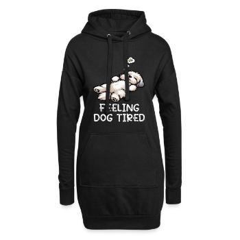Feeling Dog Tired Havaneser Havaneserliebhaber - Hoodie-Kleid - Schwarz - Vorne