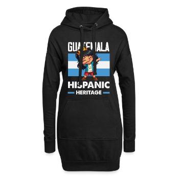 Guatemala Flagge T-Shirt Stolz & Heimat Chapín - Hoodie-Kleid - Schwarz - Vorne