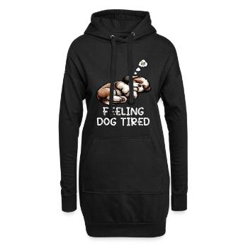 Se sentir fatigué Shih tzu Shih tzus Shih tzu Hund - Sweat-shirt à capuche long Femme - noir - Devant