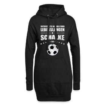 Lebenslanger Schalke Fan | Vintage Retro Edition - Hoodie-Kleid - Schwarz - Vorne