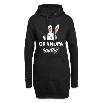 Frohe Ostern Süßer Osterhase Eiersuche Ostereier - Hoodie-Kleid - Schwarz - Vorne