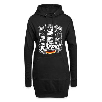Bei Torchancen kurz außer Betrieb - Hoodie-Kleid - Schwarz - Vorne