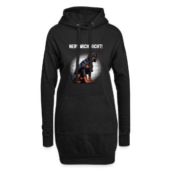 Nerv Mich Nicht Dobermann Dobermannbesitzer  - Hoodie-Kleid - Schwarz - Vorne