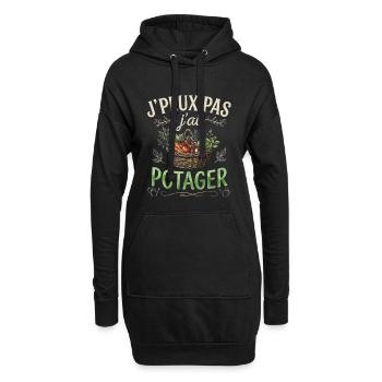 J'Ai Jardinage,J'Peux Pas J'Ai Potager Jardinier  - Sweat-shirt à capuche long Femme - noir - Devant