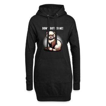 Don't Bother Me Frettchen Frettchenbesitzer - Hoodie-Kleid - Schwarz - Vorne