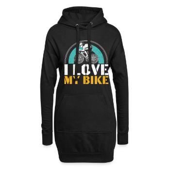 I Love my Bike Funny Bike Riding Cycling - Hoodie-Kleid - Schwarz - Vorne