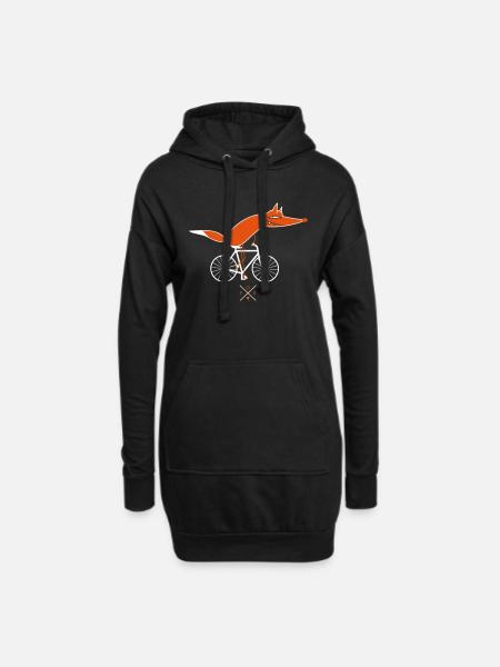 Schlauer Fahrradfahrer (b) - Hoodie-Kleid - Schwarz