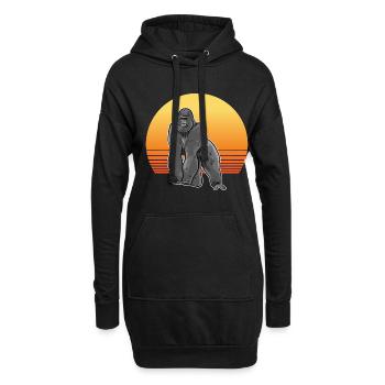 Gorilla Sun - Hoodie-Kleid - Schwarz - Vorne