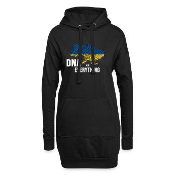 UKRAINE slava ukraini zelenskyi ADN ukrainien - Sweat-shirt à capuche long Femme - noir - Devant