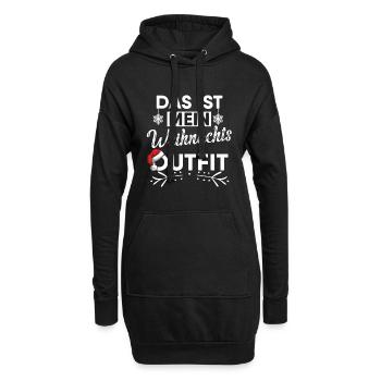 Das ist mein Weihnachtsoutfit Weihnachten - Hoodie-Kleid - Schwarz - Vorne