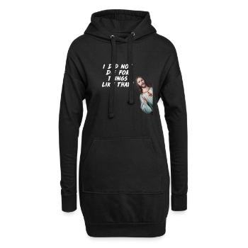 Lustig Jesus Meme Christus Dafür habe ich mich nic - Hoodie-Kleid - Schwarz - Vorne