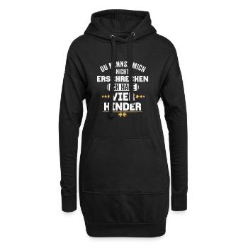 Papa Mama Kind Spruch Lustig Vater Mutter 4 Kinder - Hoodie-Kleid - Schwarz - Vorne