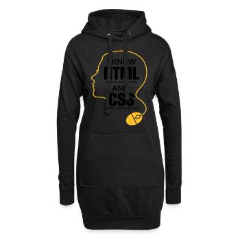 Ich weiß wie man Mädels trifft! - Hoodie-Kleid - Schwarz - Vorne
