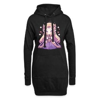 Princesse Chibi mignonne - Conception de conte de fées mignon - Sweat-shirt à capuche long Femme - noir - Devant