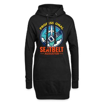 Flugbegleiter Flugbegleiter Flugbegleiterin Flugbegleiterin - Hoodie-Kleid - Schwarz - Vorne