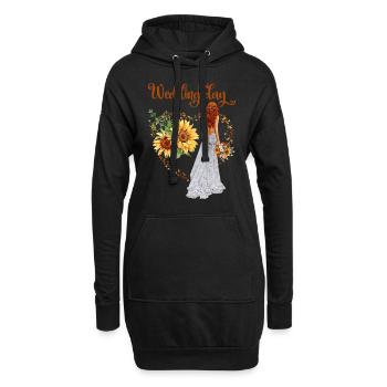 SunFlower Wedding Day - Hoodie Dress - black - Front