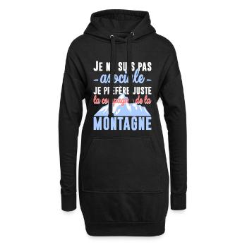 La compagnie de la montagne - Sweat-shirt à capuche long Femme - noir - Devant
