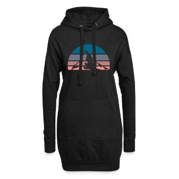 Matterhorn in Farbe - Hoodie-Kleid - Schwarz - Vorne