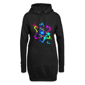 Atome perturbé - Sweat-shirt à capuche long Femme - noir - Devant