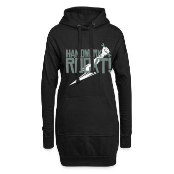 Handwerk rockt - Hoodie-Kleid - Schwarz - Vorne