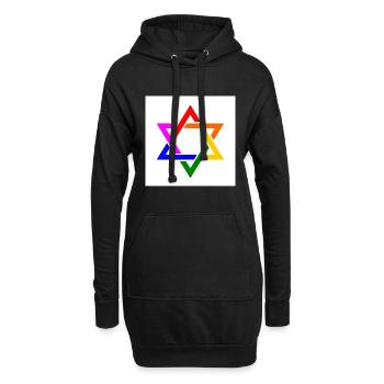 Israel lgbt drapeau - Sweat-shirt à capuche long Femme - noir - Devant