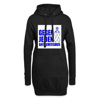 Gegen jeden antisemitismus - Hoodie-Kleid - Schwarz - Vorne