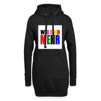 Wir sind mehr - Hoodie-Kleid - Schwarz - Vorne
