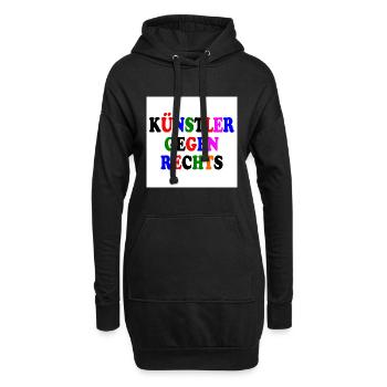 Les artistes contre la droite - Sweat-shirt à capuche long Femme - noir - Devant