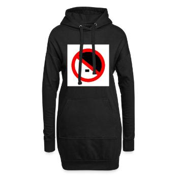 Gegen rechts - Hoodie-Kleid - Schwarz - Vorne