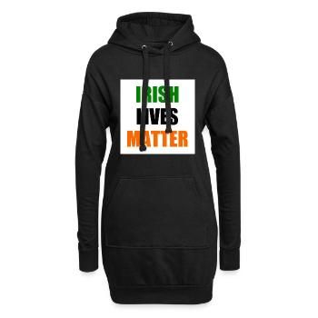 Irish lives matter - Sweat-shirt à capuche long Femme - noir - Devant