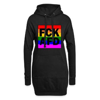 Fck afd - Hoodie-Kleid - Schwarz - Vorne