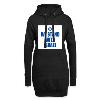 We stand with israel - Sweat-shirt à capuche long Femme - noir - Devant