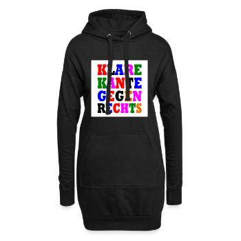 klare kante gegen rechts - Hoodie-Kleid - Schwarz - Vorne