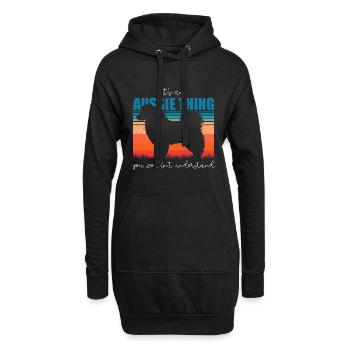 Australian Shepherd Geschenk - Hoodie-Kleid - Schwarz - Vorne