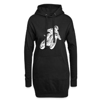 Motocycliste De Course Tout-Terrain - Sweat-shirt à capuche long Femme - noir - Devant