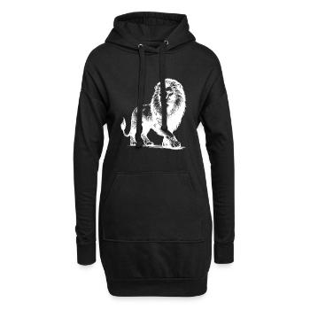 Lion fier et élégant - Sweat-shirt à capuche long Femme - noir - Devant