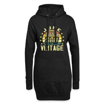 Juin 2007 Juin Cadeau Anniversaire June 2007 Rétro - Sweat-shirt à capuche long Femme - noir - Devant
