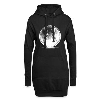 Baseball für Hobby Trainer Profi Spieler und Fans - Hoodie-Kleid - Schwarz - Vorne