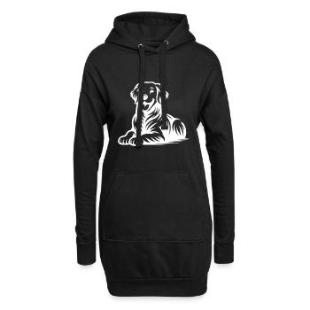 Vierbeiner Hunde Golden Retriever Porträt - Hoodie-Kleid - Schwarz - Vorne