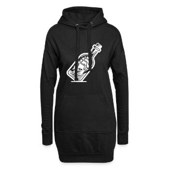 Ship in bottle Bottle ship Sailing ship - Hoodie Dress - black - Front