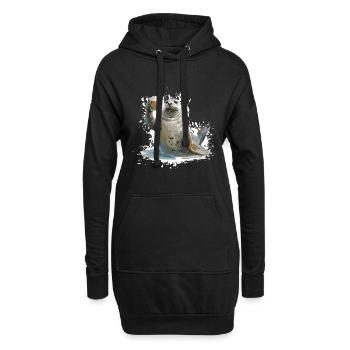 Robbe Bier Lustig - Hoodie-Kleid - Schwarz - Vorne