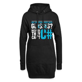 Programming Why do programmers wear glasses - Hoodie Dress - black - Front